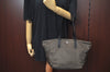 Authentic PRADA Nylon Tessuto Leather Shoulder Tote Bag Brown 0305H
