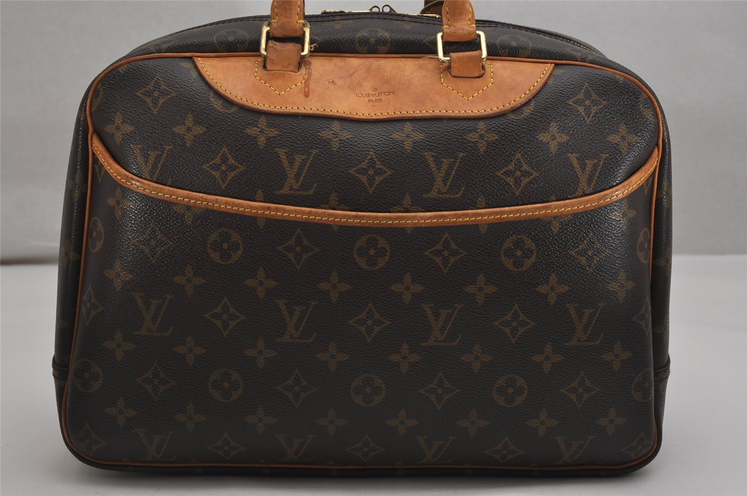 Authentic Louis Vuitton Monogram Deauville Hand Bag M47270 LV 0305K