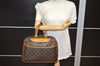 Authentic Louis Vuitton Monogram Deauville Hand Bag M47270 LV 0305K