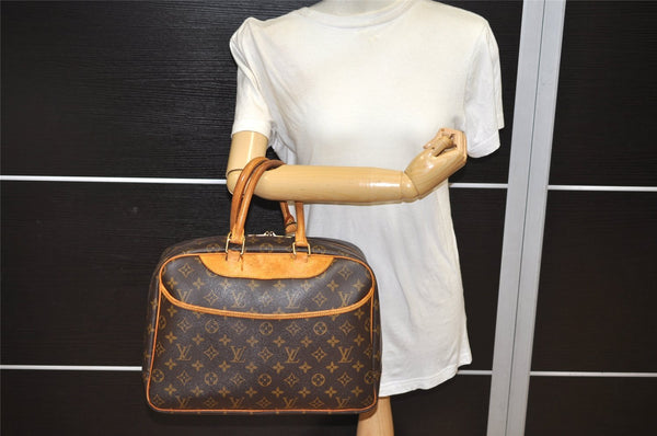 Authentic Louis Vuitton Monogram Deauville Hand Bag M47270 LV 0305K