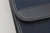 Auth Christian Dior Trotter 2Way Shoulder Clutch Bag Canvas Leather Navy 0306J