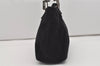 Authentic FENDI Vintage Hand Tote Bag Purse Suede Leather Black 0307J