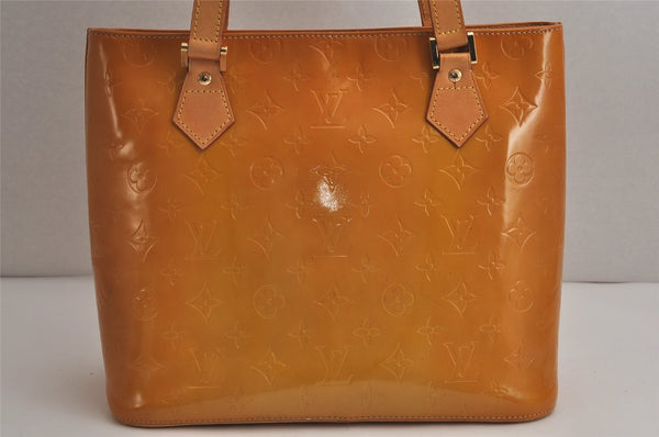 Authentic Louis Vuitton Vernis Houston Shoulder Hand Bag Yellow M91004 LV 0307K