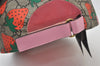 Authentic GUCCI Strawberry Cap GG PVC Leather Size S 517074 Brown Box 0308J