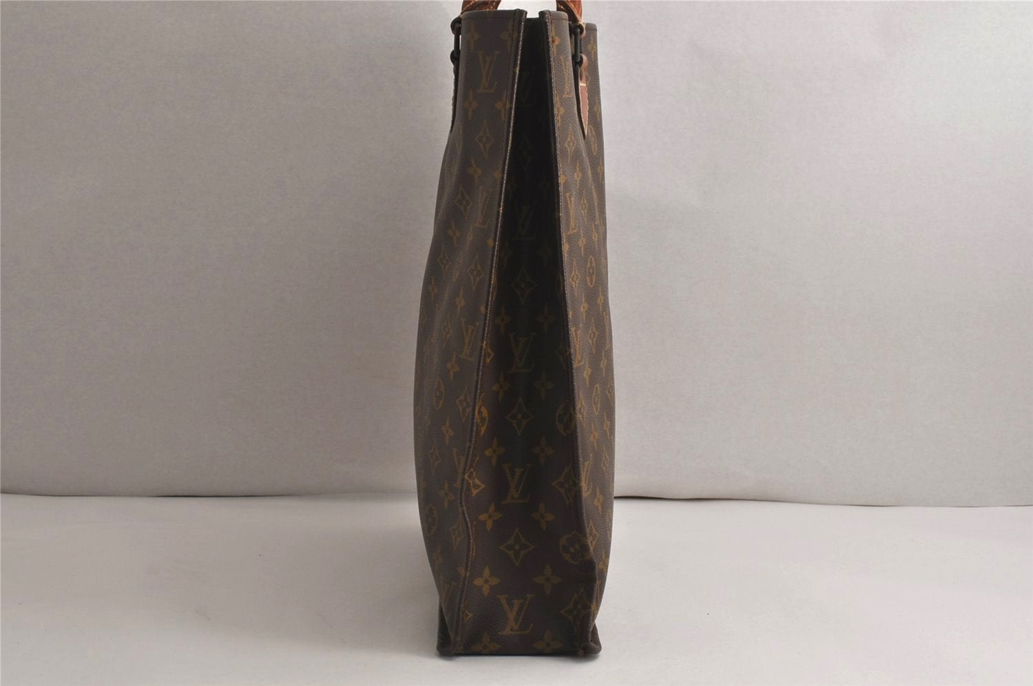 Authentic Louis Vuitton Monogram Sac Plat Hand Tote Bag Old Model LV 0308K