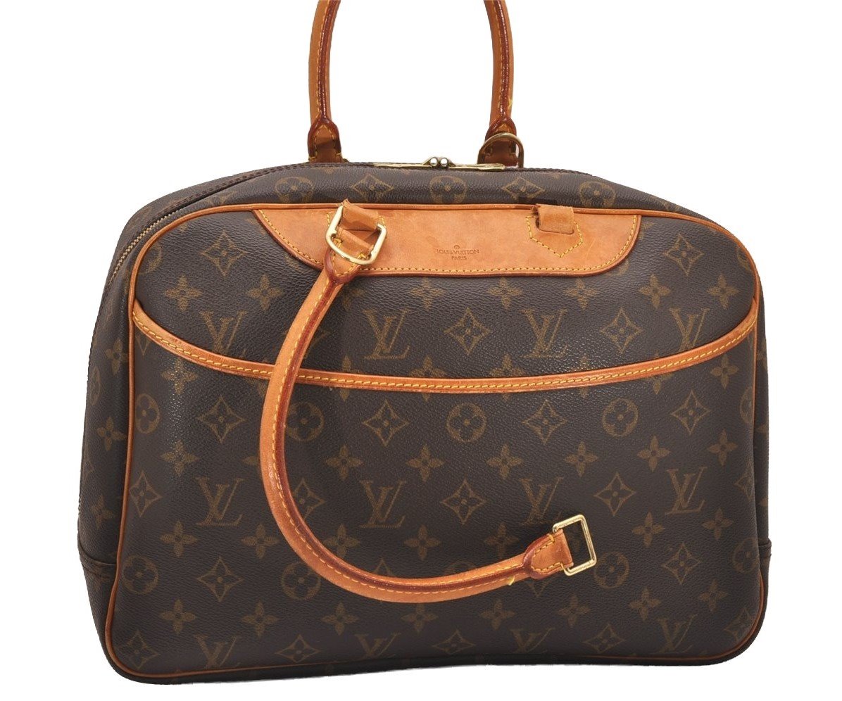 Authentic Louis Vuitton Monogram Deauville Hand Bag M47270 LV Junk 0309J