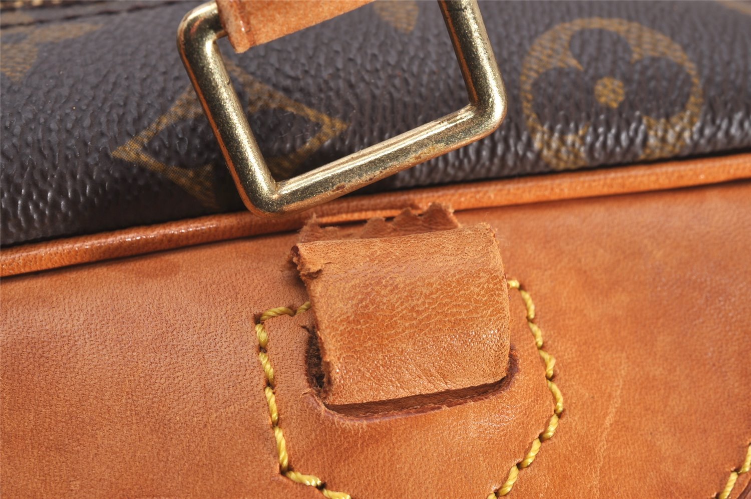 Authentic Louis Vuitton Monogram Deauville Hand Bag M47270 LV Junk 0309J