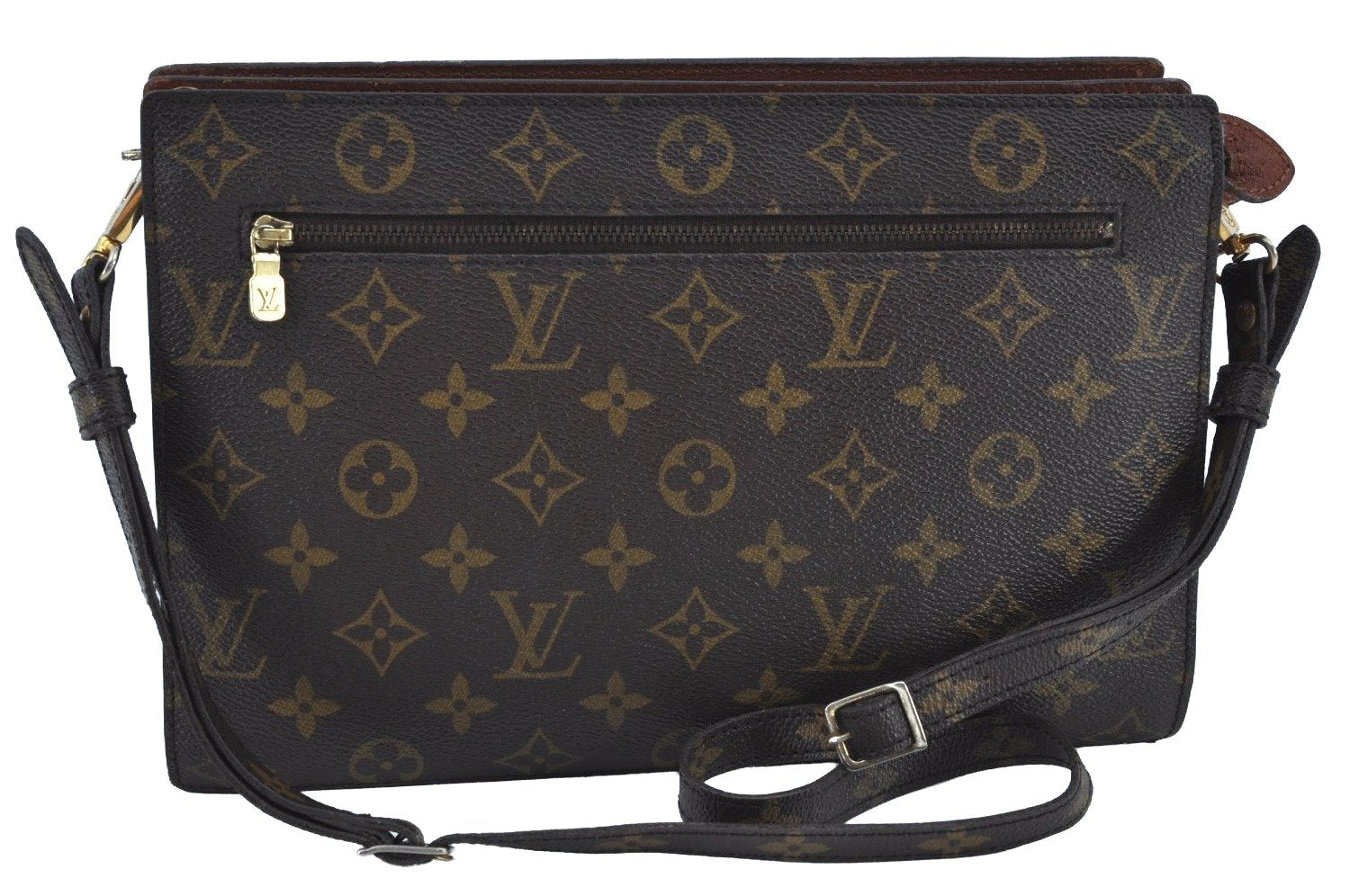 Authentic Louis Vuitton Monogram Enghien Shoulder Cross Bag M51205 LV 0310J
