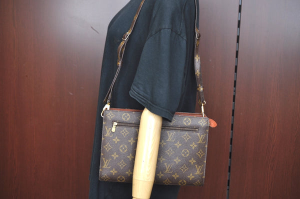 Authentic Louis Vuitton Monogram Enghien Shoulder Cross Bag M51205 LV 0310J