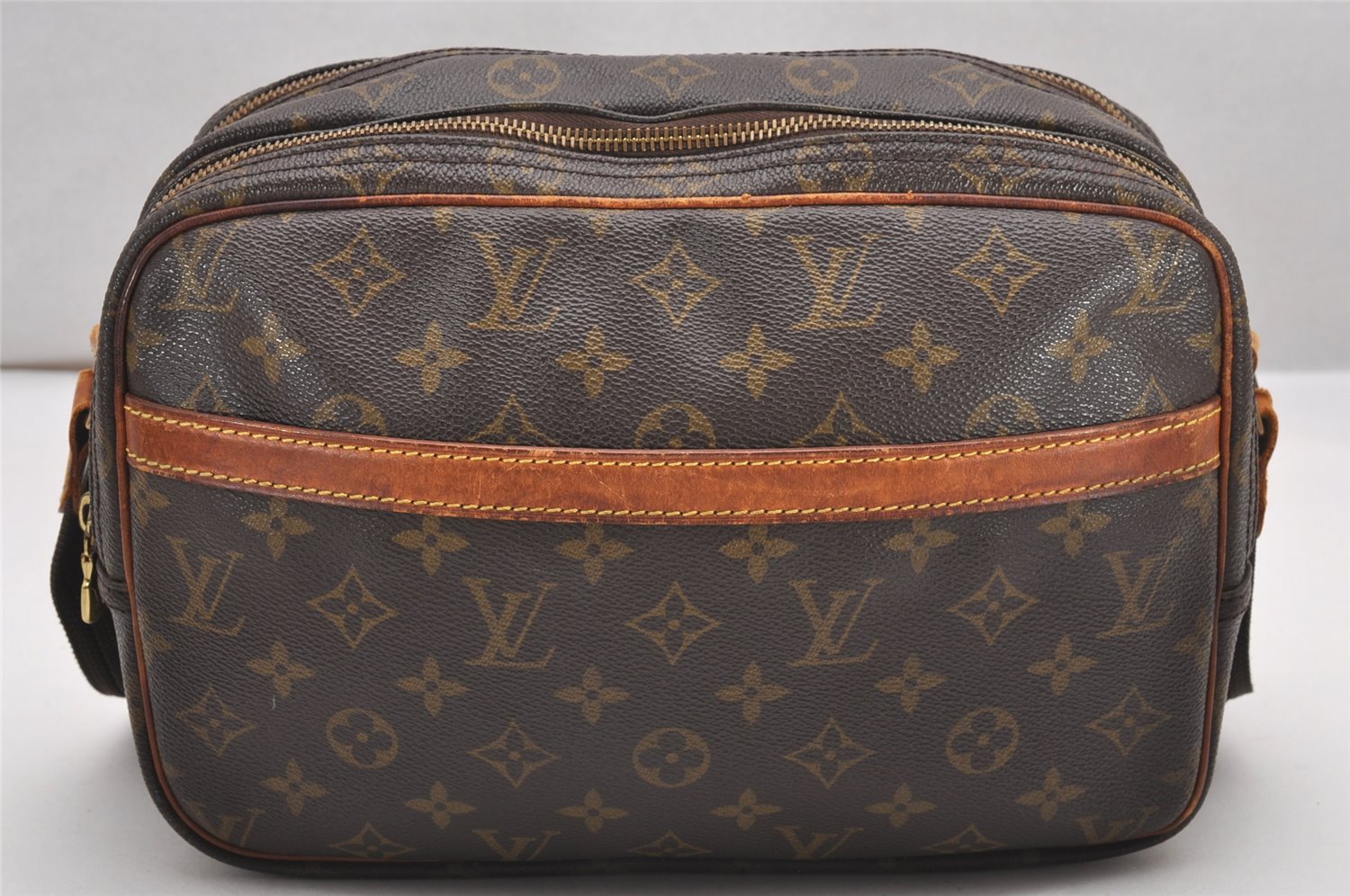 Authentic Louis Vuitton Monogram Reporter PM Shoulder Cross Bag M45254 LV 0311J