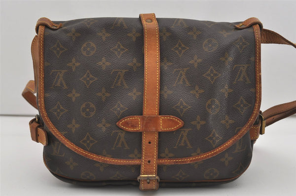 Authentic Louis Vuitton Monogram Saumur 30 Shoulder Cross Bag M42256 LV 0312J