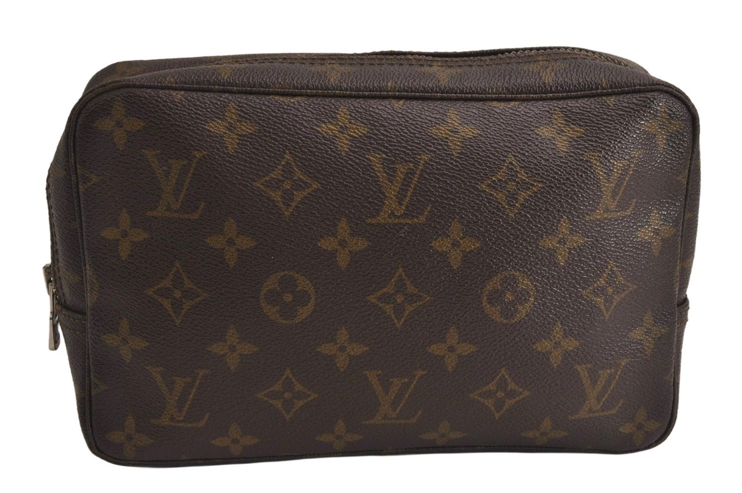 Auth Louis Vuitton Monogram Trousse Toilette 23 Clutch Hand Bag M47524 LV 0313K