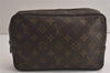 Auth Louis Vuitton Monogram Trousse Toilette 23 Clutch Hand Bag M47524 LV 0313K