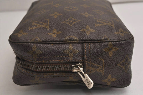 Auth Louis Vuitton Monogram Trousse Toilette 23 Clutch Hand Bag M47524 LV 0313K