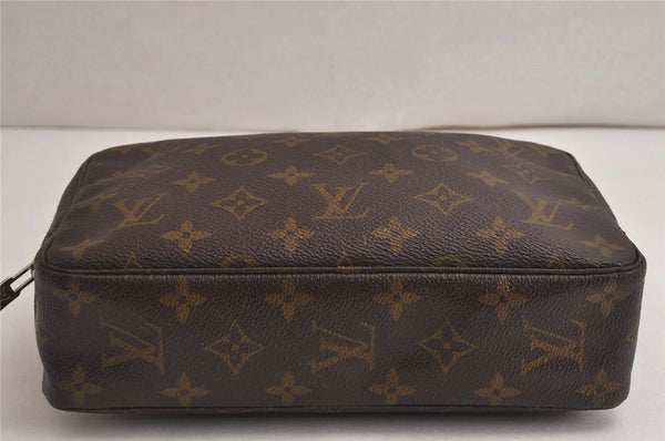 Auth Louis Vuitton Monogram Trousse Toilette 23 Clutch Hand Bag M47524 LV 0313K