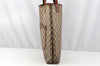 Authentic GUCCI Web Sherry Line Shoulder Tote Bag GG PVC Leather Brown 0315J