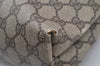 Authentic GUCCI Web Sherry Line Shoulder Tote Bag GG PVC Leather Brown 0315J