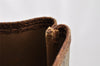 Authentic GUCCI Web Sherry Line Shoulder Tote Bag GG PVC Leather Brown 0315J