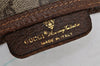 Authentic GUCCI Web Sherry Line Shoulder Tote Bag GG PVC Leather Brown 0315J