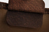 Authentic GUCCI Web Sherry Line Shoulder Tote Bag GG PVC Leather Brown 0315J
