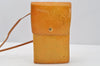 Auth Louis Vuitton Vernis Walker Shoulder Cross Wallet Yellow M91031 LV 0316J