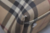 Authentic BURBERRY Vintage Nova Check PVC Leather Hand Bag Beige Junk 0316K