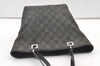 Authentic GUCCI Vintage Shoulder Tote Bag GG Canvas Leather 31244 Black 0317K