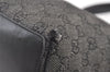 Authentic GUCCI Vintage Shoulder Tote Bag GG Canvas Leather 31244 Black 0317K