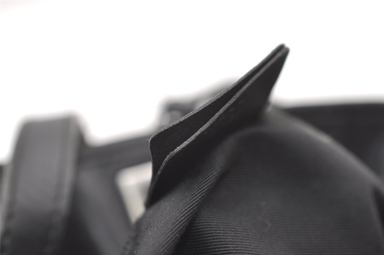 Authentic GUCCI Vintage Shoulder Tote Bag GG Canvas Leather 31244 Black 0317K