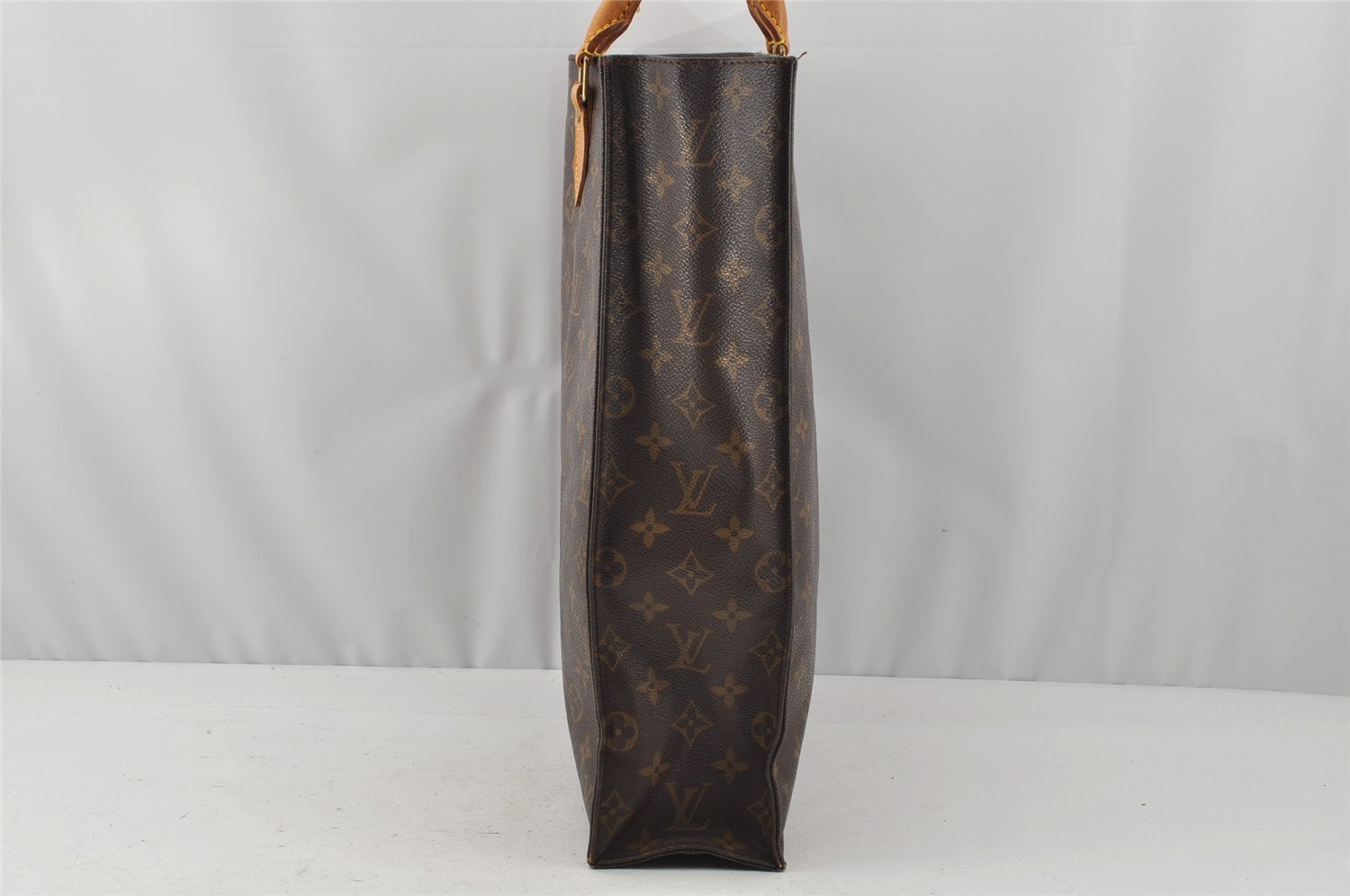 Authentic Louis Vuitton Monogram Sac Plat Hand Tote Bag M51140 LV 0319J