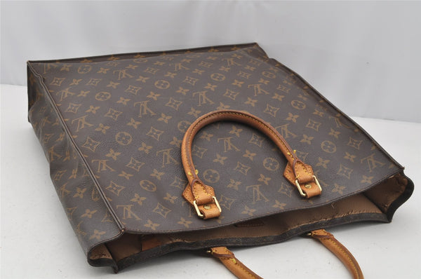 Authentic Louis Vuitton Monogram Sac Plat Hand Tote Bag M51140 LV 0319J