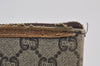 Authentic GUCCI Web Sherry Line GG Plus Tote Bag GG PVC Leather Brown 0320J