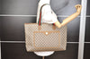 Authentic GUCCI Web Sherry Line GG Plus Tote Bag GG PVC Leather Brown 0320J