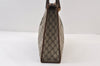 Authentic GUCCI Web Sherry Line Shoulder Hand Bag GG PVC Leather Brown 0321J