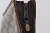 Authentic GUCCI Web Sherry Line Shoulder Hand Bag GG PVC Leather Brown 0321J