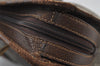 Authentic GUCCI Web Sherry Line Shoulder Hand Bag GG PVC Leather Brown 0321J