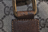 Authentic GUCCI Web Sherry Line Shoulder Hand Bag GG PVC Leather Brown 0321J