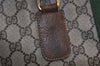 Authentic GUCCI Web Sherry Line Shoulder Hand Bag GG PVC Leather Brown 0321J