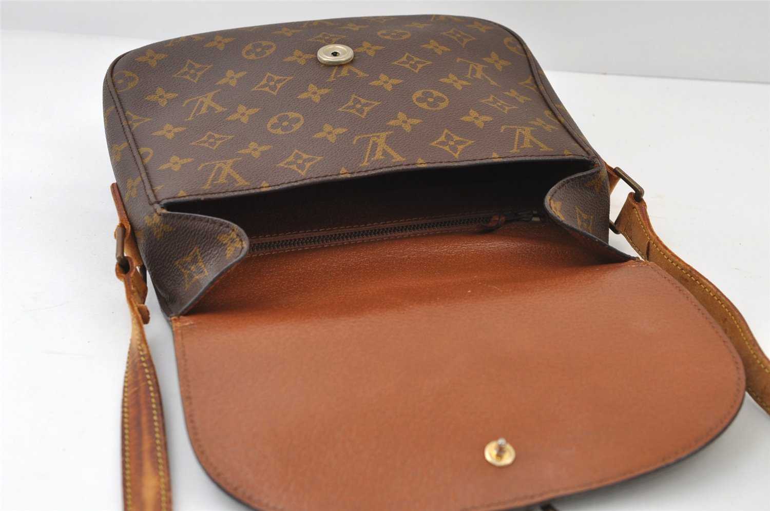 Auth Louis Vuitton Monogram Saint Cloud GM Shoulder Cross Bag Old Model LV 0324J