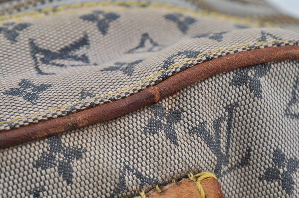 Authentic Louis Vuitton Monogram Mini Marie Shoulder Bag Blue M92003 LV 0325J