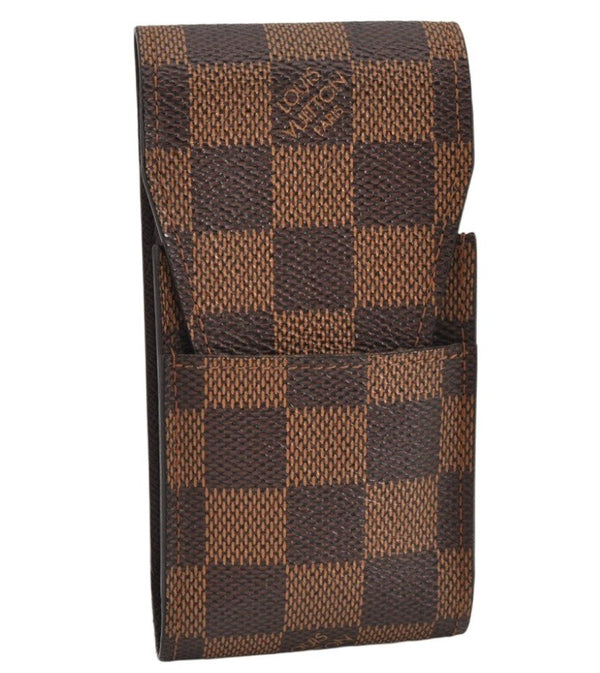 Authentic Louis Vuitton Damier Etui Cigarette Case N63024 LV 0325K