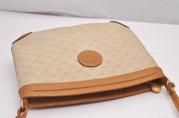 Authentic GUCCI Micro GG PVC Leather Shoulder Cross Bag Purse White Junk 0326J