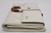 Authentic GUCCI Bamboo Horsebit Long Wallet Purse Leather 152742 White 0326K