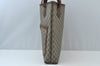 Authentic GUCCI Web Sherry Line GG Plus Tote Bag GG PVC Leather Brown 0328J