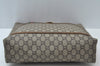 Authentic GUCCI Web Sherry Line GG Plus Tote Bag GG PVC Leather Brown 0328J