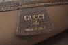Authentic GUCCI Web Sherry Line GG Plus Tote Bag GG PVC Leather Brown 0328J