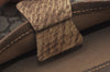 Authentic GUCCI Web Sherry Line GG Plus Tote Bag GG PVC Leather Brown 0328J