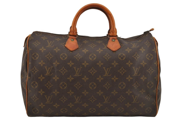 Authentic Louis Vuitton Monogram Speedy 35 Hand Boston Bag Old Model LV 0328K