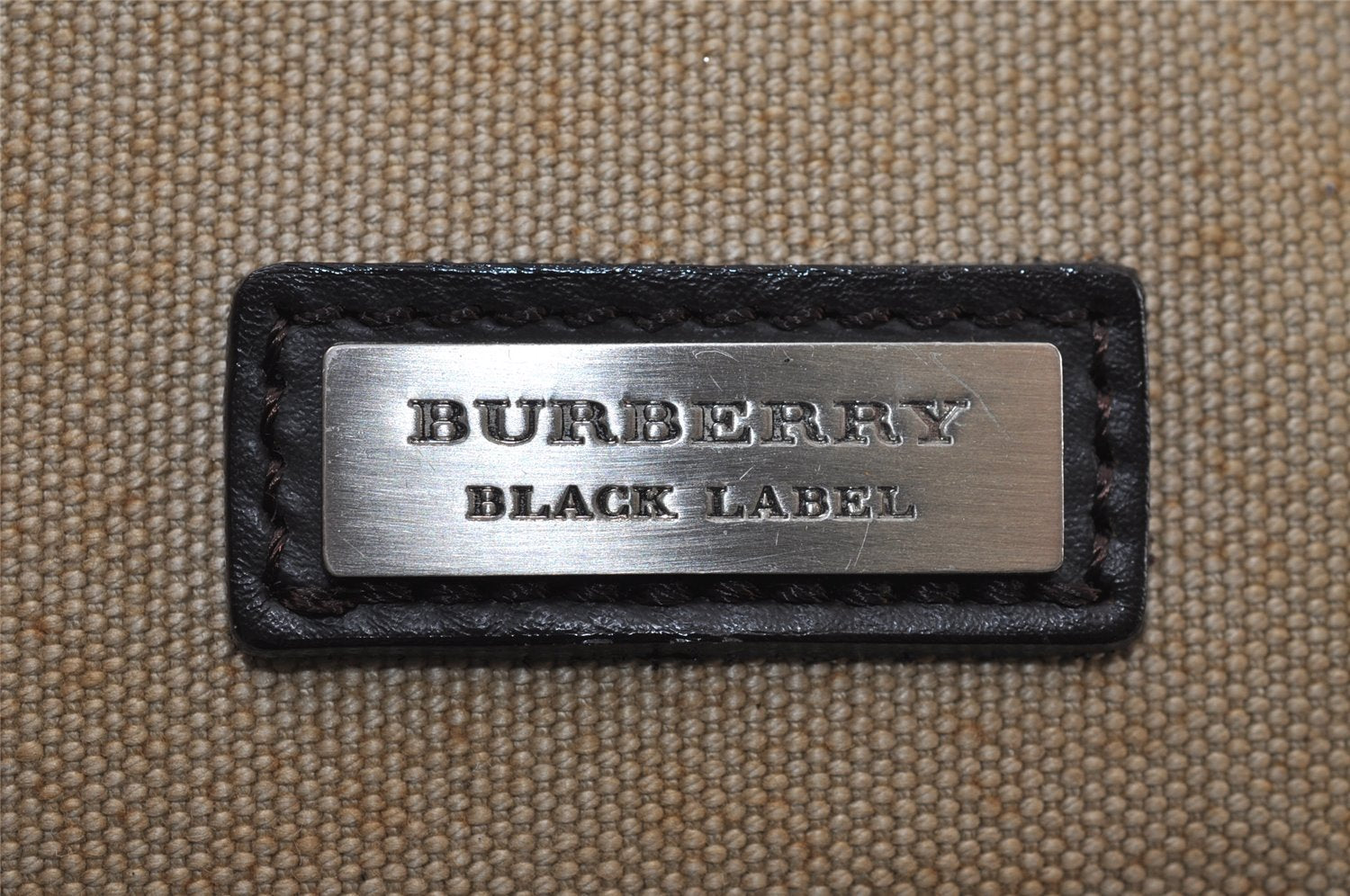 Authentic BURBERRY BLACK LABEL 2Way Shoulder Tote Bag Canvas Leather Beige 0329J