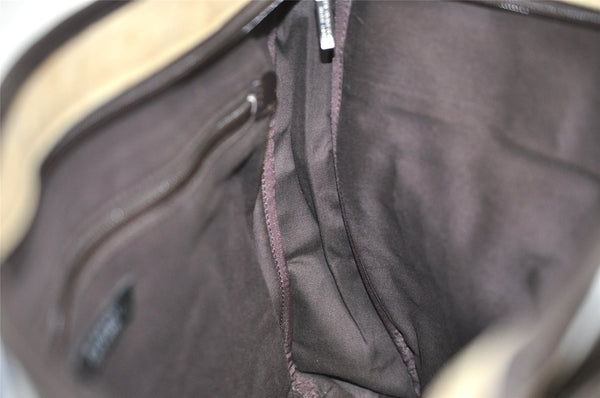 Authentic BURBERRY BLACK LABEL 2Way Shoulder Tote Bag Canvas Leather Beige 0329J